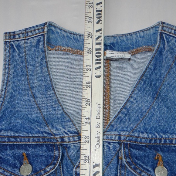 Vintage Bongo Gene Montesano Denim Mini Dress Blue Button Front Made in USA Sz 3 - Picture 5 of 6